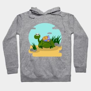 Turtle Auf dem Weg Hoodie